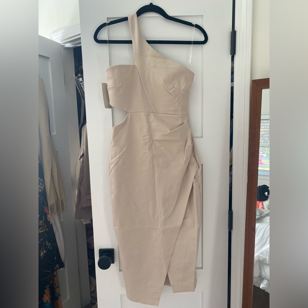 Tan lizard thicket midi dress